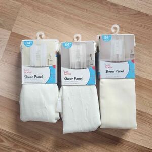 3 NEW Sheer Panel Curtains 84"